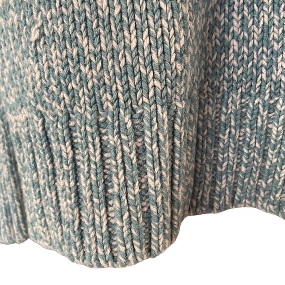 Y2K Cabelas Yoyo Turquoise Green Crochet Hood Full Zip Knit Sweater Size 2XL - Picture 13 of 16